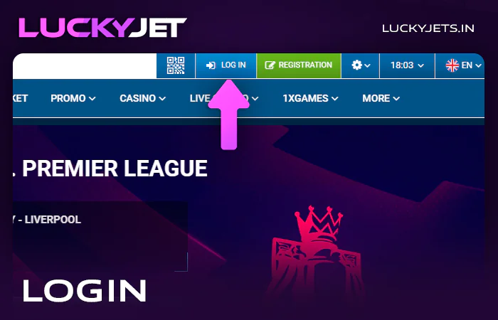 Authorize at 1xbet to play Lucky Jet