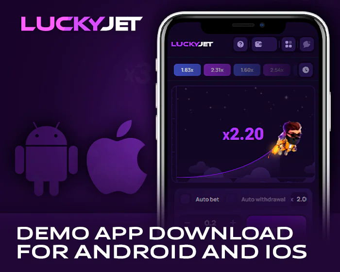 Play the Lucky Jet demo through the mobile app