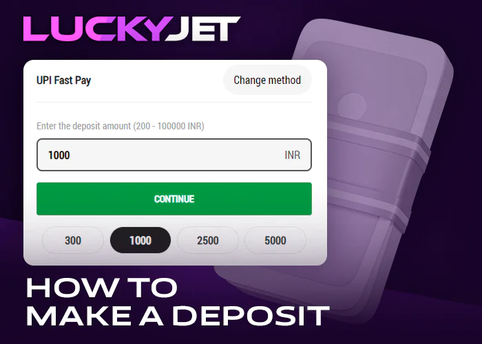Fund your account to play at Lucky Jet