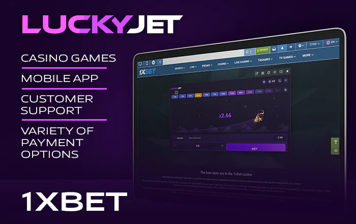 Online casino 1xbet to play Lucky Jet