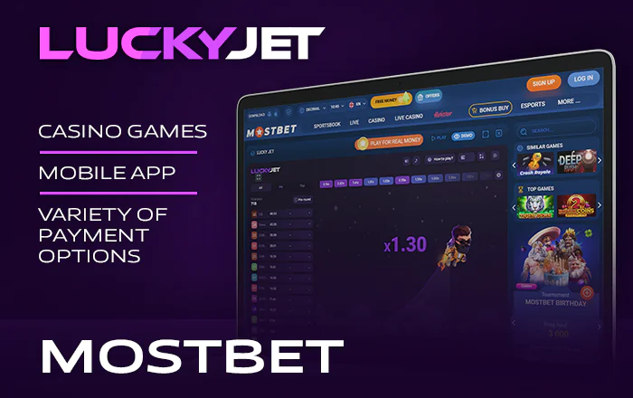 Lucky Jet at Indian online casino MostBet