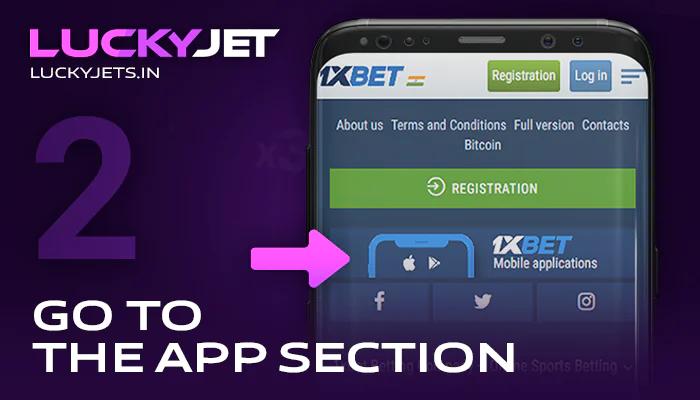 Go to the Lucky Jet application section of the online casino