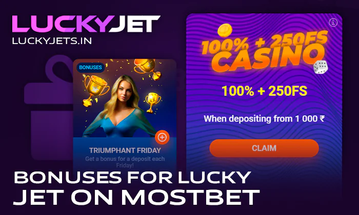 Bonuses for Lucky Jet players at MostBet Casino