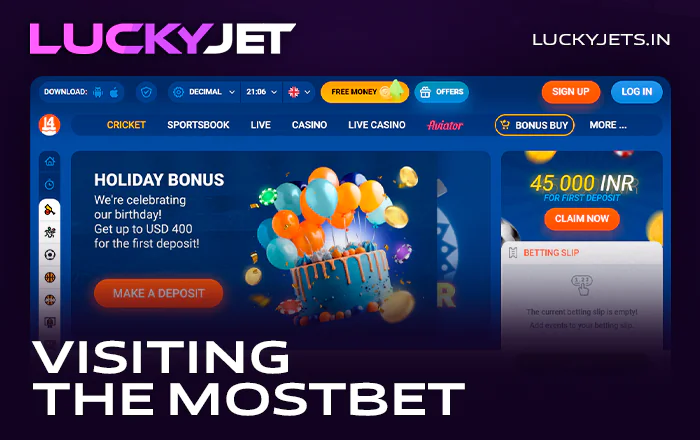Visit Mostbet online casino to play Lucky Jet