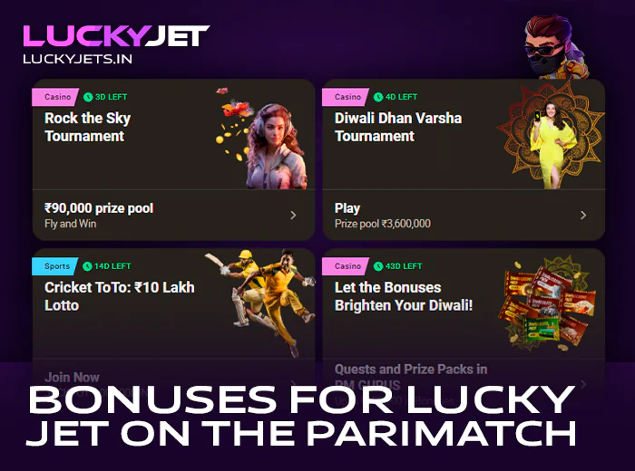 Actual bonuses for playing Lucky Jet on Parimatch