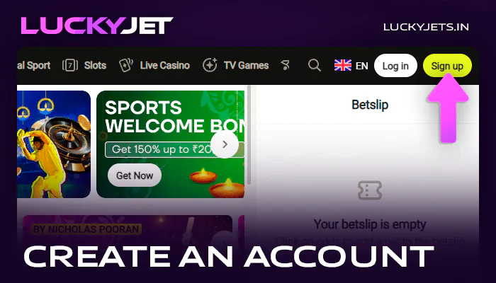 Register at Parimatch to play Lucky Jet