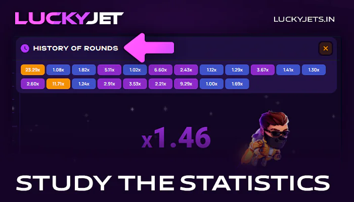 Check the results of past Lucky Jet matches in Parimatch