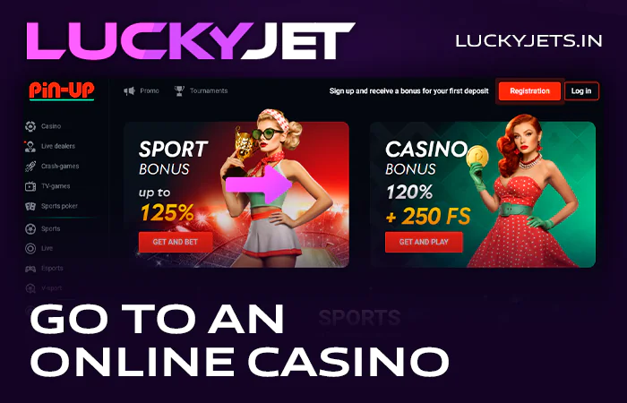 Enter the Lucky Jet online casino crash game