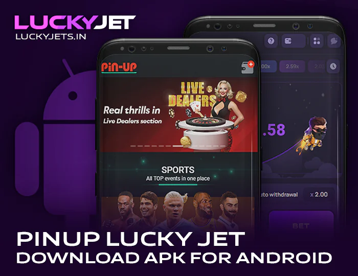 PinUp Casino's Android app for playing Lucky Jet