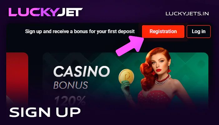 Create a new PinUp account before playing Lucky Jet