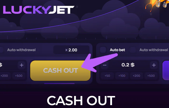 Cash out before the end of the round in the Lucky Jet game on GGBet website