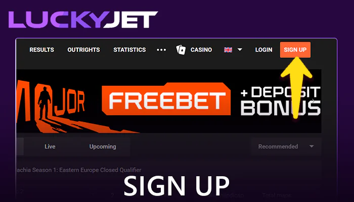 Register at GGBet to play Lucky Jet