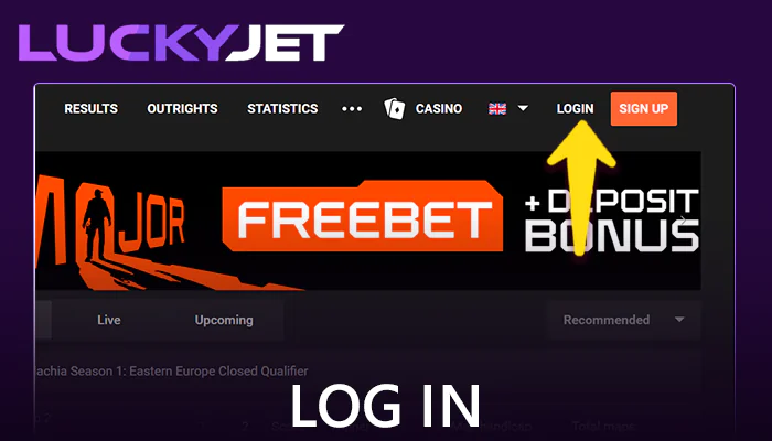 Authorize on GGBet to play Lucky Jet