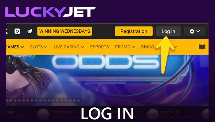 Authorize on Melbet to play Lucky Jet