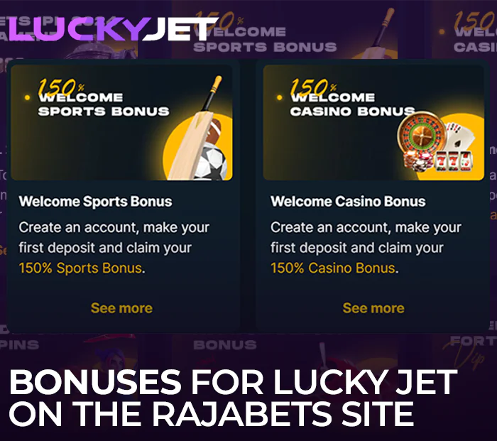 Bonuses for Lucky Jet players at Rajabets