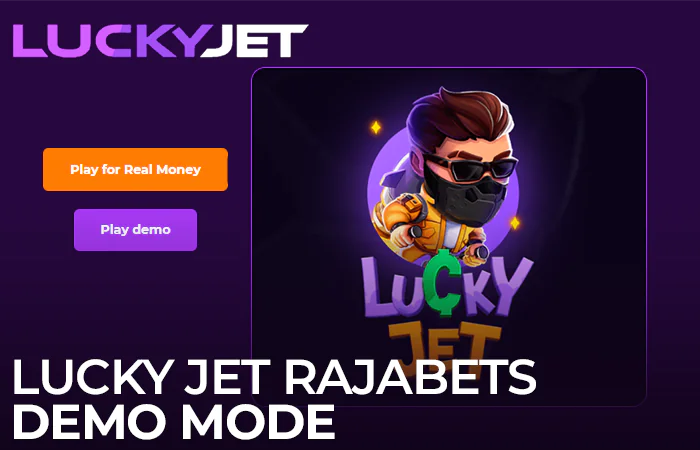 Demo game in Lucky Jet on Rajabets site