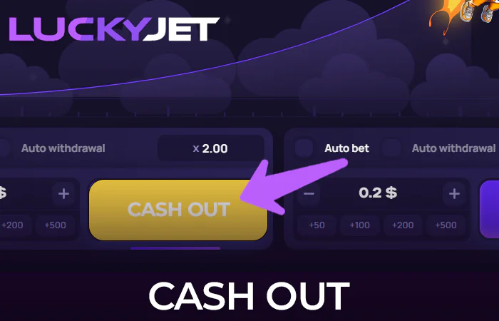 Cash out before the end of the round in the Lucky Jet game on Rajabets website
