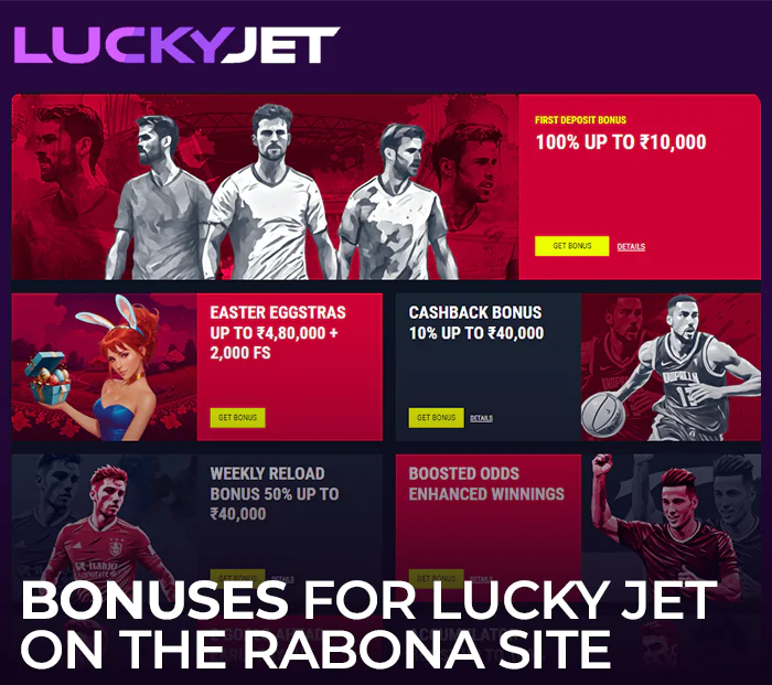Bonuses for Lucky Jet players at Rabona