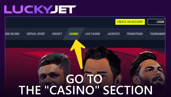 Go to the casino section of Rabona site