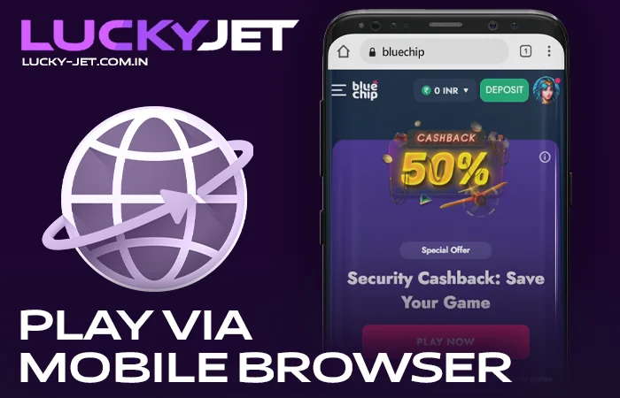 Play Lucky Jet in BlueChip mobile browser