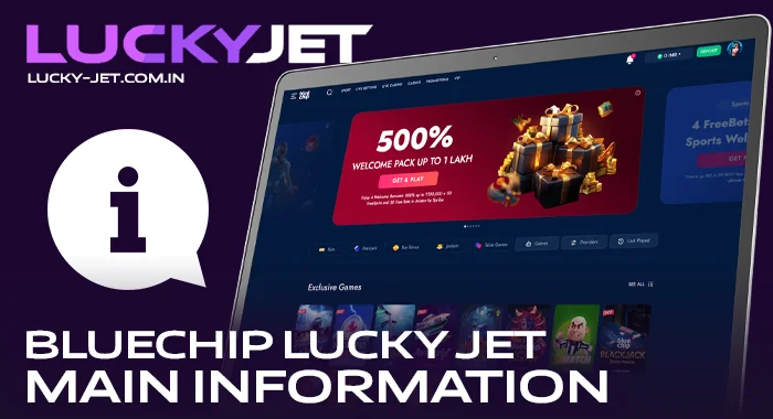 Information about BlueChip online casino with Lucky Jet crash game